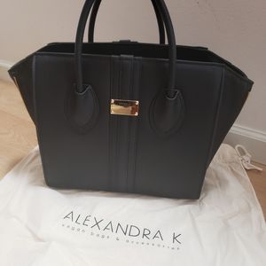 Alexandra K - 1.5 Maxi tote - Black Freedom Leather